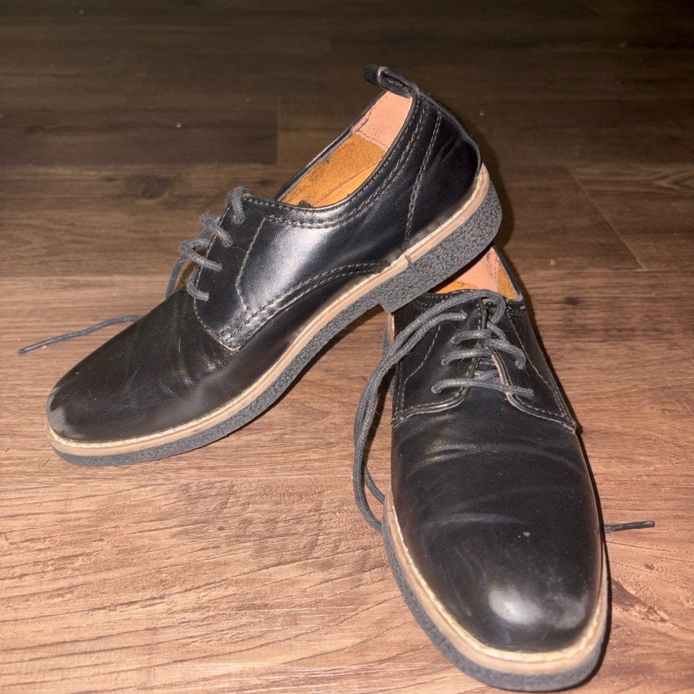 Deer Stags Black Kids Dress Shoes